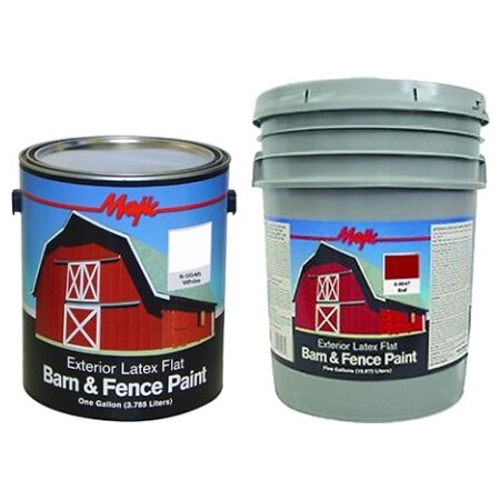 Majic Paints 8-0047-1 BARN PAINT GAL RED FLAT LATEX 2424828